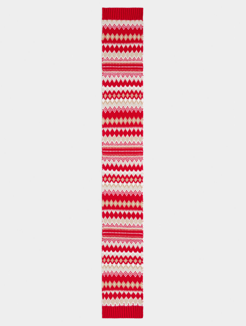 RED POP MULTI TWILIGHT FAIR ISLE SCARF | Talbots discount