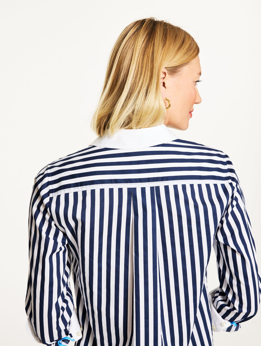 WHITE/INDIA INK MODERN CLASSIC SHIRT - WONDER STRIPE | Talbots outlet