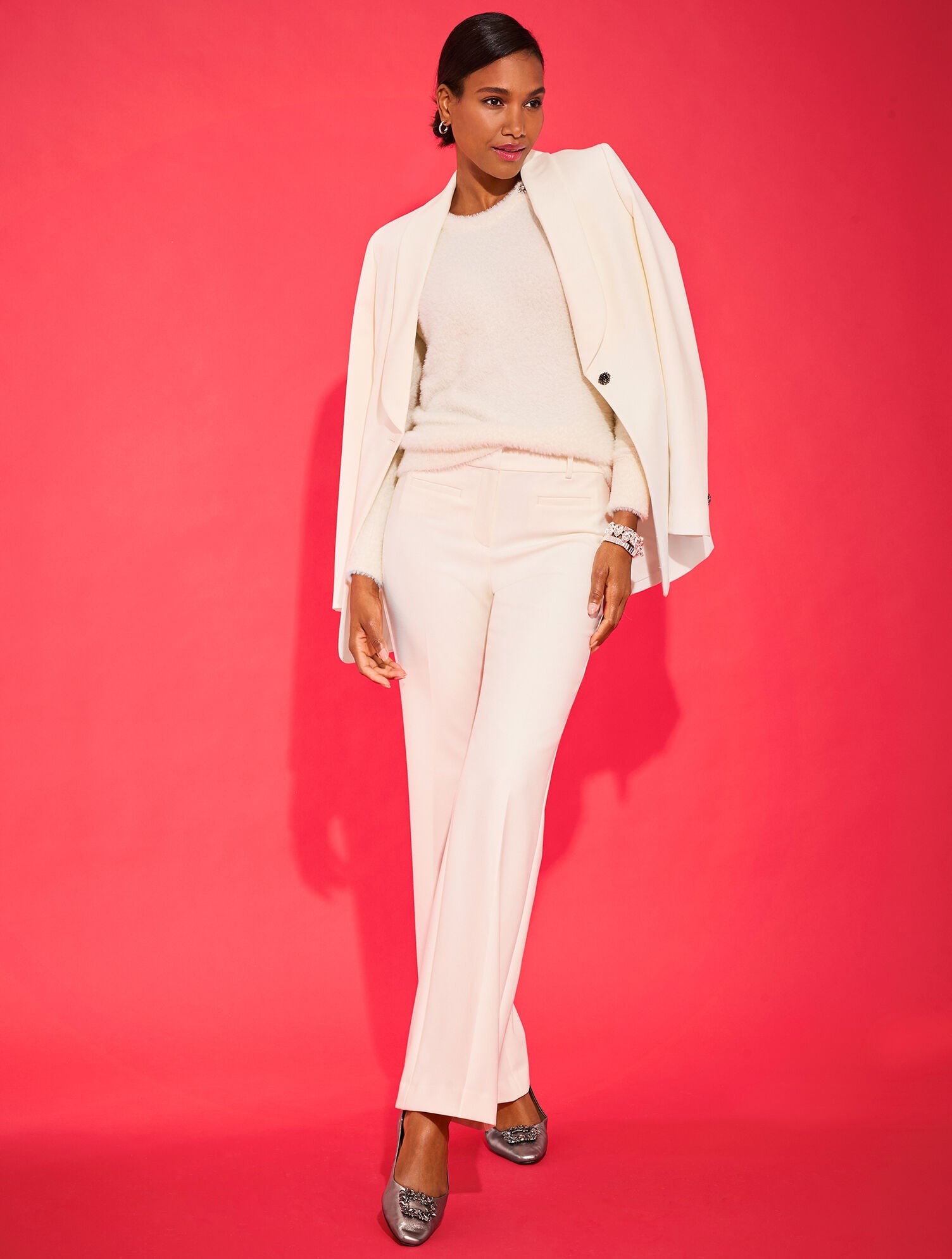 IVORY TAILORED STRETCH BLAZER | Talbots online