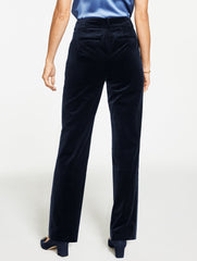 INDIGO BLUE|RICH BURGUNDY STRAIGHT LEG PLUSH VELVETEEN PANTS | Talbots US