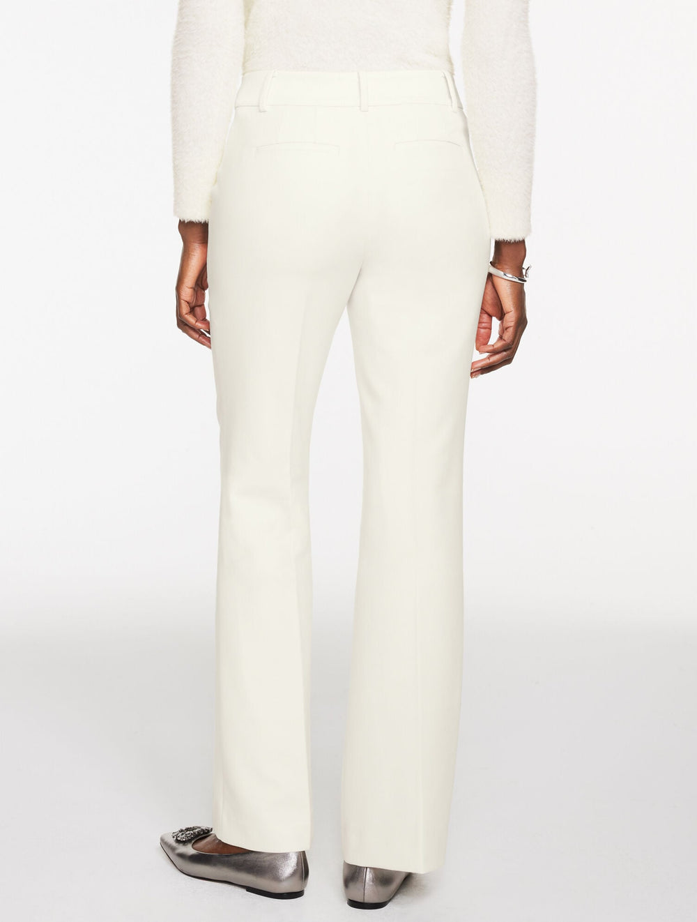 IVORY FLARE LEG TAILORED STRETCH PANTS | Talbots US