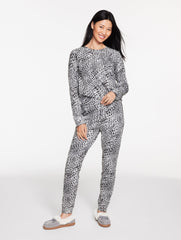 LIGHT GREY MULTI JOGGER SLEEP SET - SWIRLY ANIMAL | Talbots for sale
