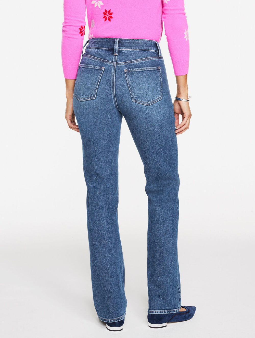 VIVIENNE WASH BARELY BOOT RHINESTONE JEANS - VIVIENNE WASH | Talbots discount