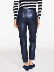 INDIGO SLIM STRAIGHT ANKLE JEANS - INDIGO FOIL | Talbots for sale