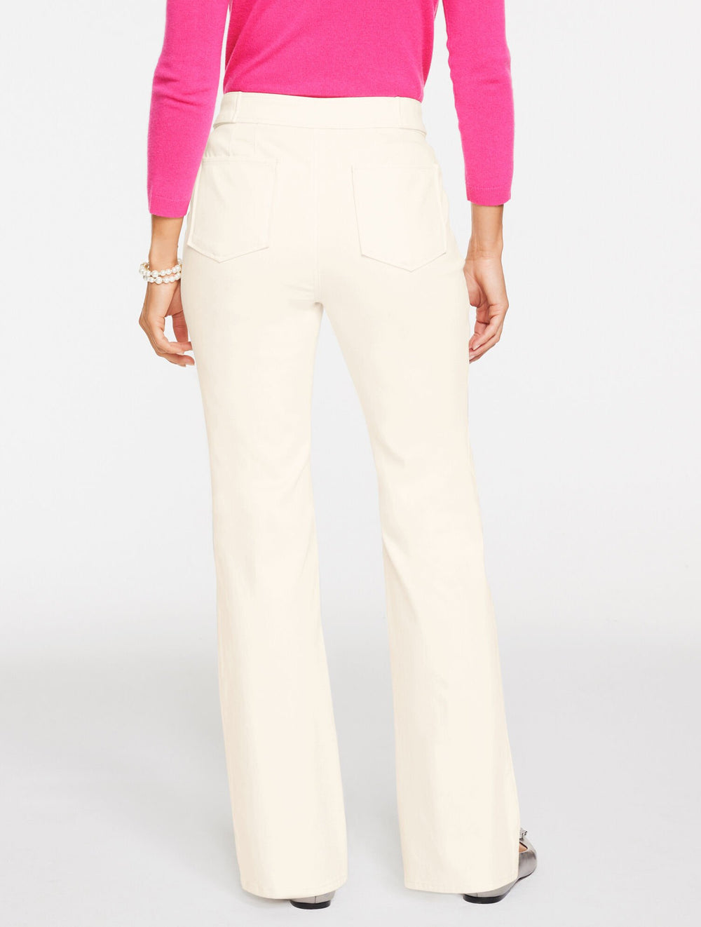 IVORY FLARE LEG HIGH WAIST JEANS | Talbots online