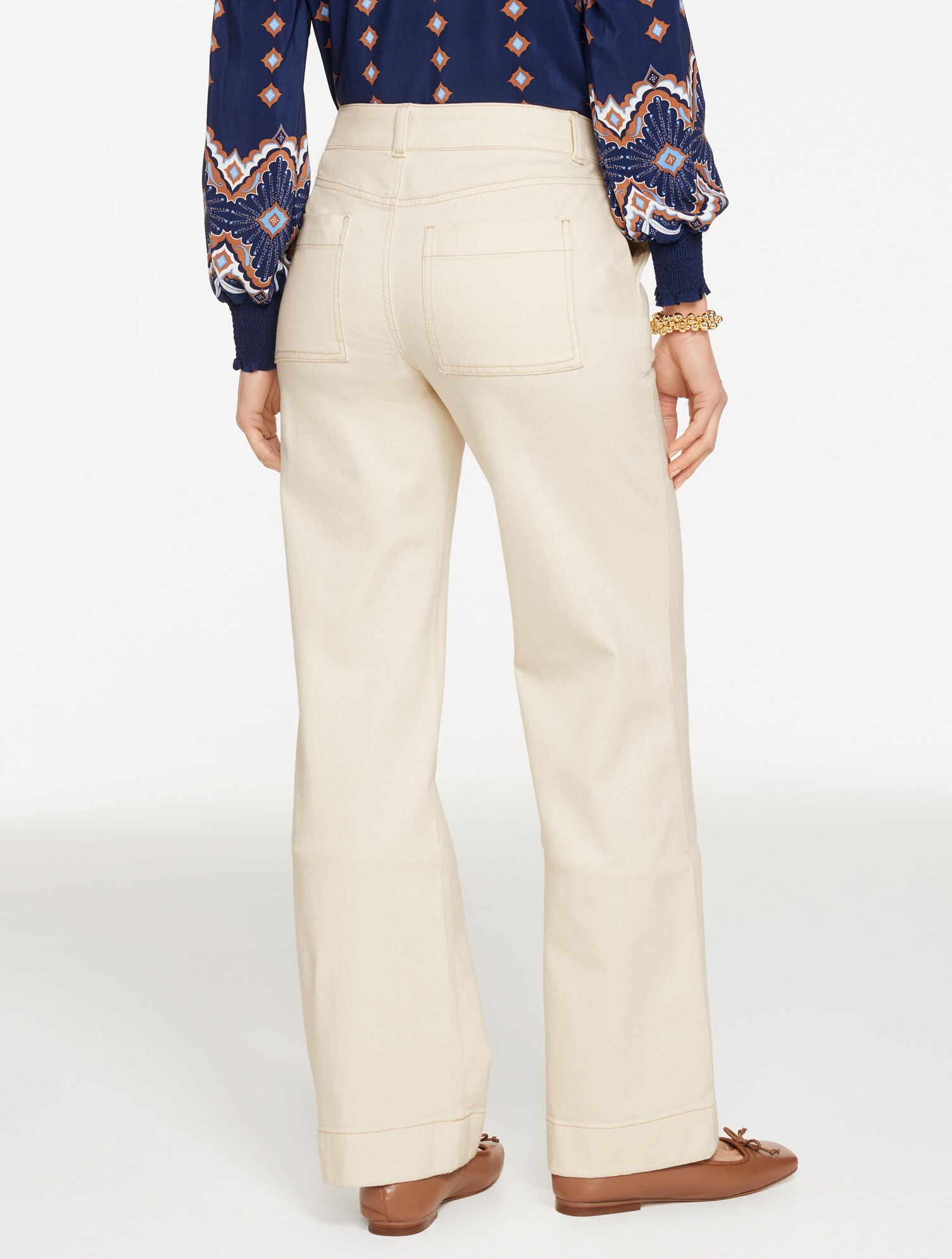 NATURAL CLASSIC JEAN TROUSERS - PINTUCK | Talbots on sale