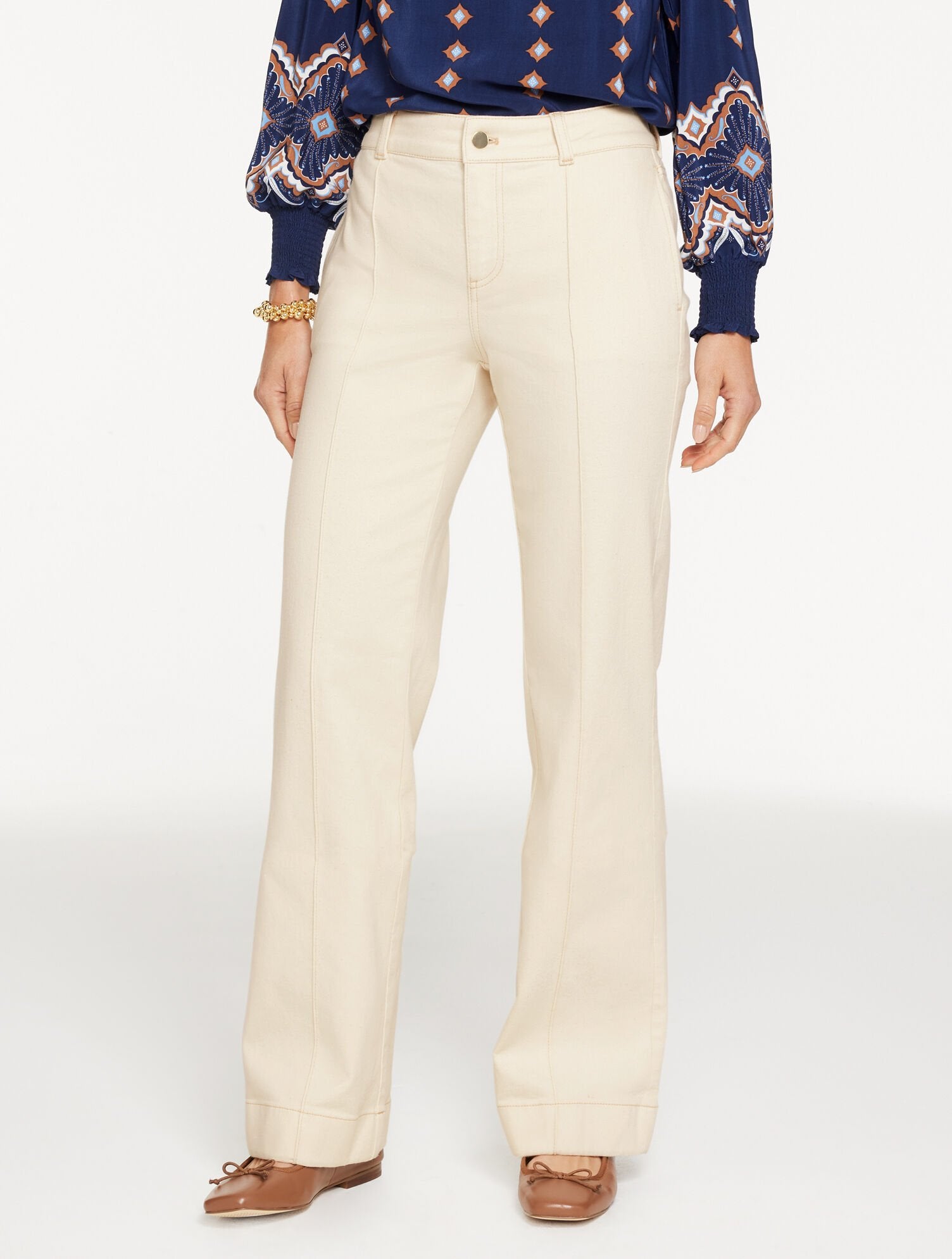 NATURAL CLASSIC JEAN TROUSERS - PINTUCK | Talbots on sale