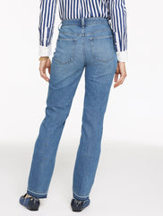 MESEROLE WASH STRAIGHT LEG DROP HEM JEANS - MESEROLE WASH | Talbots US