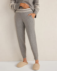 BEND FAIRISLE FOG HTHR ORGANIC COTTON BLEND NOSTALGIC FAIR ISLE JOGGERS | Talbots US