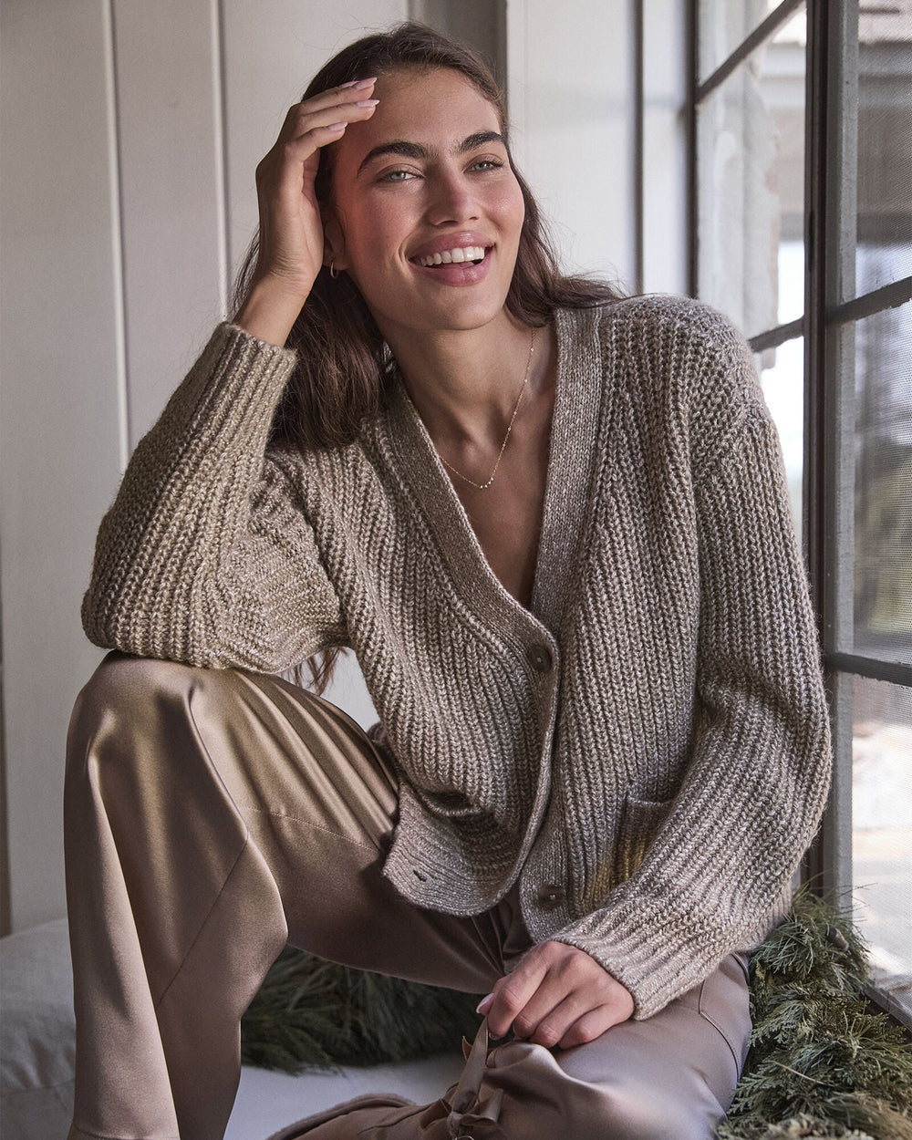 NIGHTENGALE W/LUREX LUREX BLEND SHAKER STITCH CARDIGAN | Talbots discount