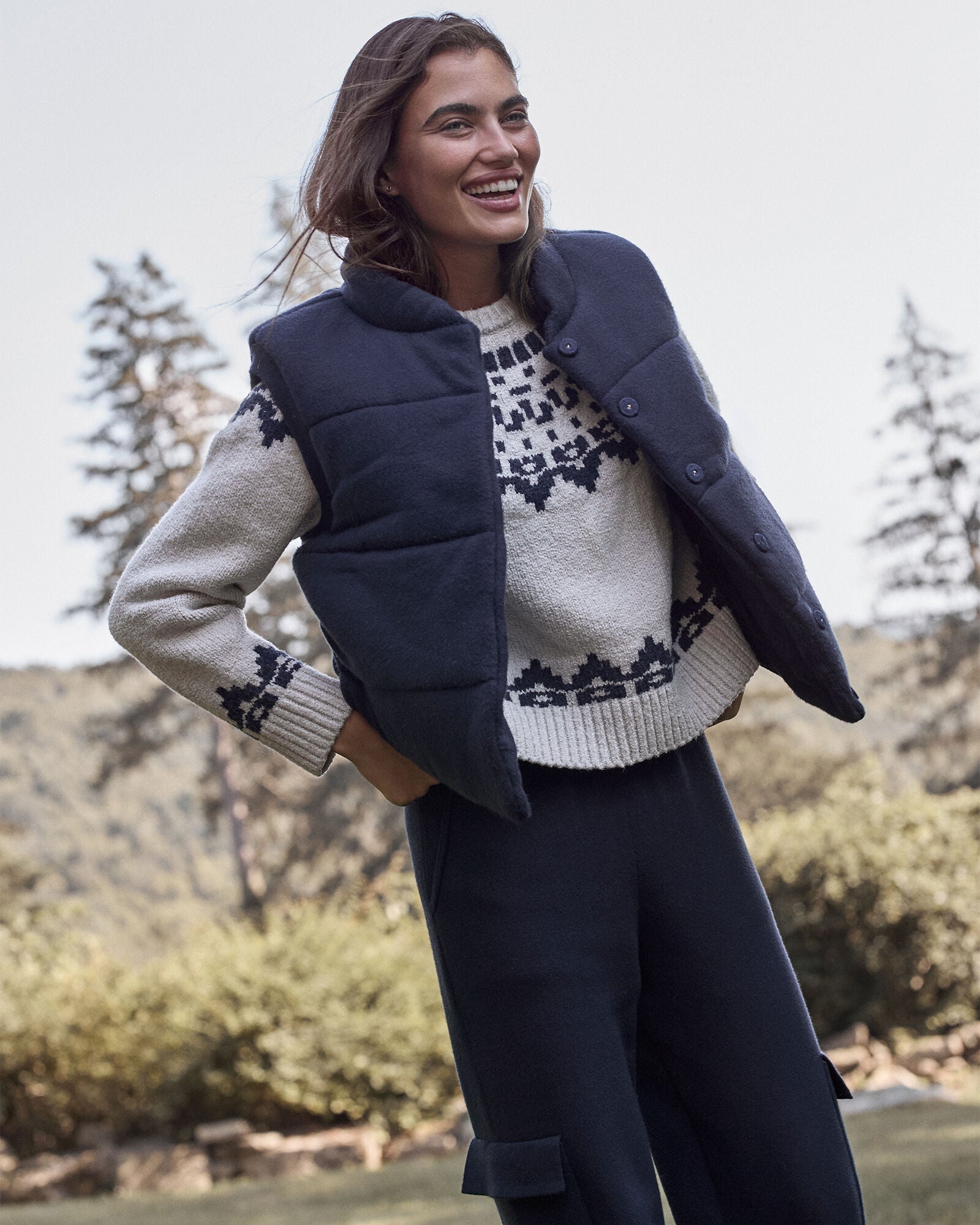 NIGHTFALL VISCOSE BLEND PUFFER VEST | Talbots for sale