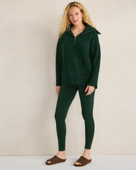 IVORY|HUNTER BOUCLE HALF-ZIP PULLOVER | Talbots online