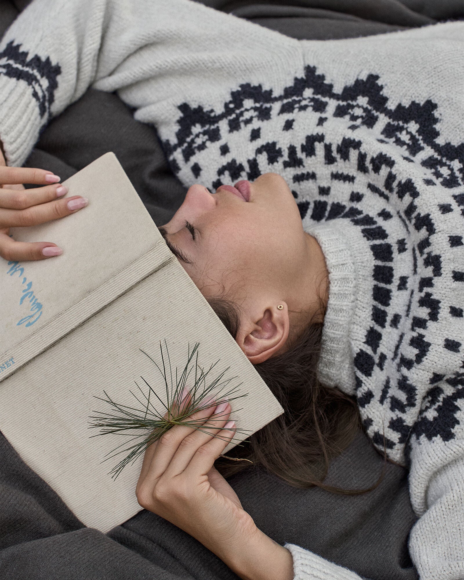 FULL MOON/NIGHTFALL HTHR ORGANIC COTTON BLEND JUNEAU FAIR ISLE CREWNECK SWEATER | Talbots online