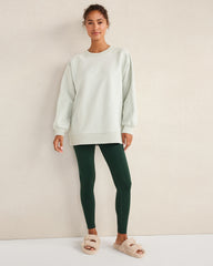 NIGHTENGALE|NORTH SEA|SALTY GREEN CLOUD FLEECE CREWNECK SWEATSHIRT | Talbots online