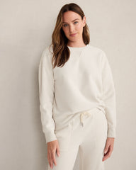 FULL MOON BRUSHED TERRY CREWNECK PULLOVER | Talbots sale
