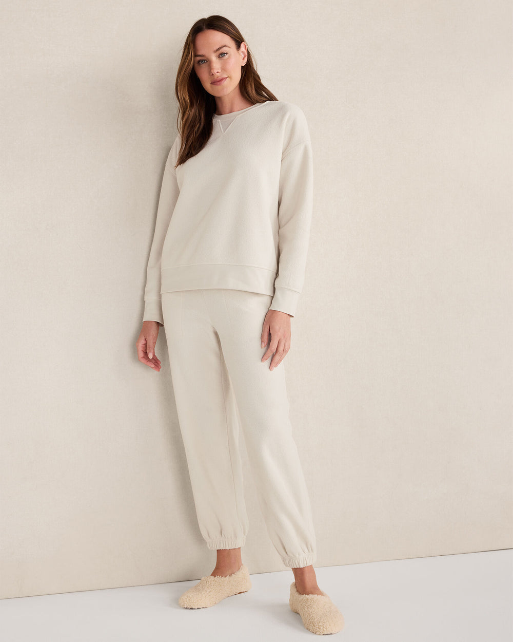FULL MOON BRUSHED TERRY CREWNECK PULLOVER | Talbots online