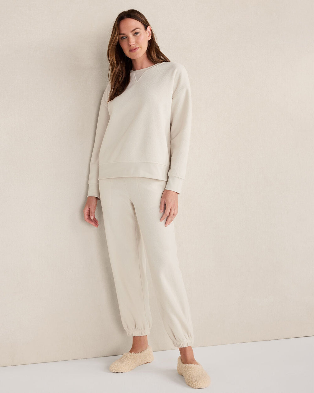 FULL MOON BRUSHED TERRY CREWNECK PULLOVER | Talbots sale