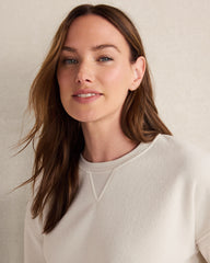 FULL MOON BRUSHED TERRY CREWNECK PULLOVER | Talbots online