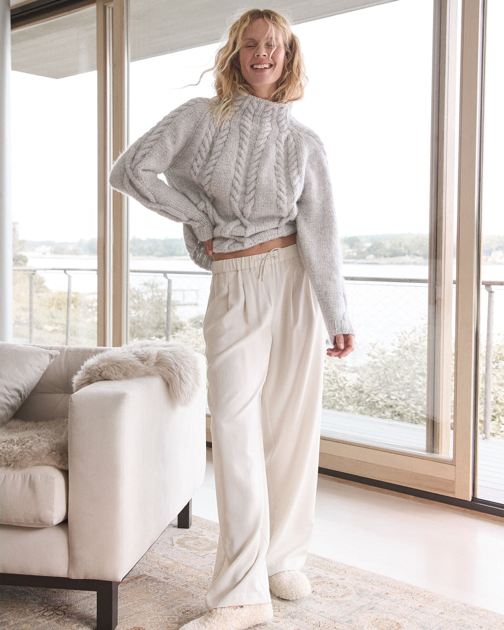 FULL MOON|RAINFALL WASHED PLEATED STRAIGHT LEG PANTS | Talbots US