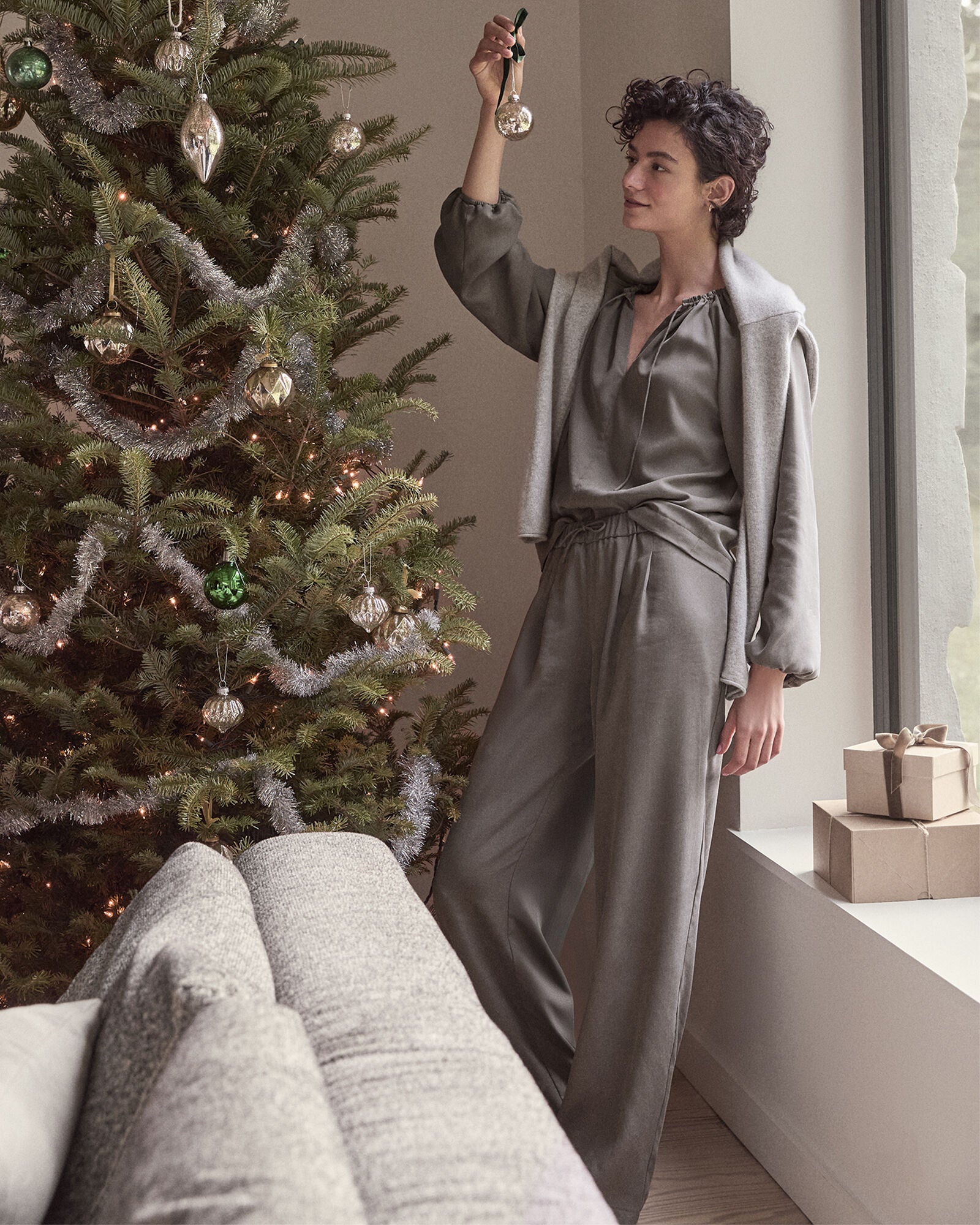 FULL MOON|RAINFALL WASHED PLEATED STRAIGHT LEG PANTS | Talbots US