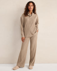 NIGHTENGALE OTTOMAN RIB COWL NECK TOP | Talbots outlet
