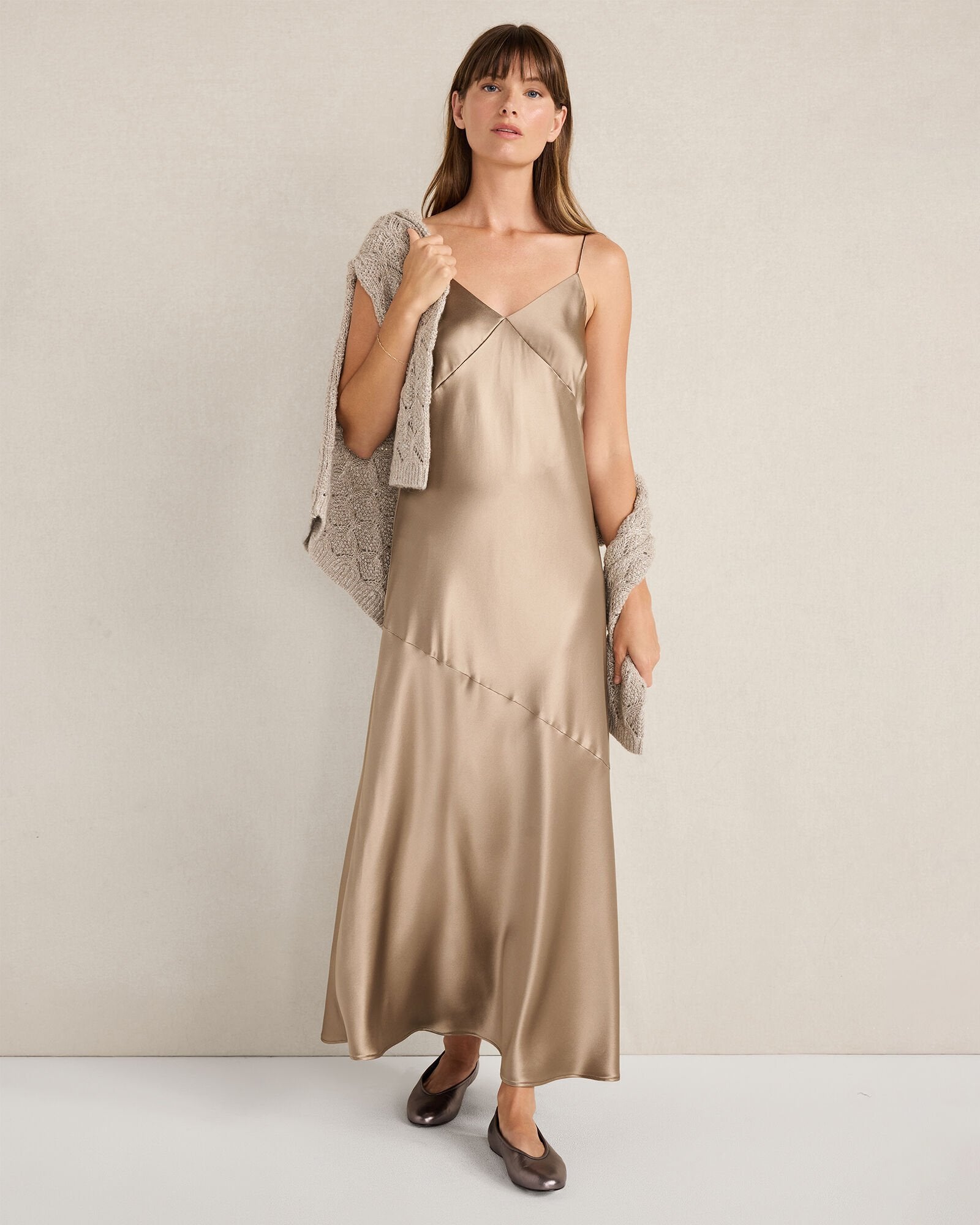 NIGHTENGALE LUXE SILK SLIP DRESS | Talbots online