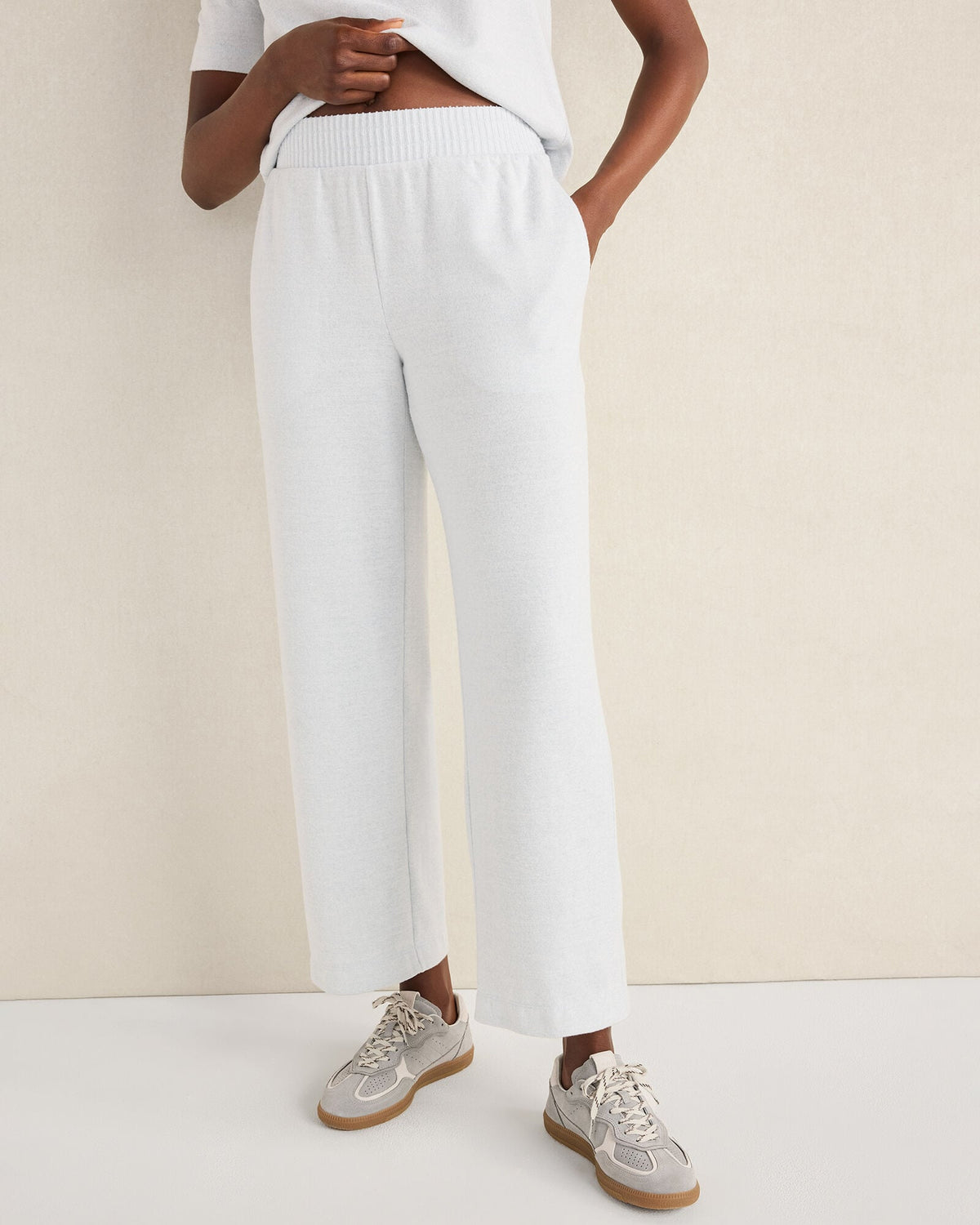 GLACIER FROST|LIGHT GREY HEATHER COZY KNIT PANTS | Talbots sale