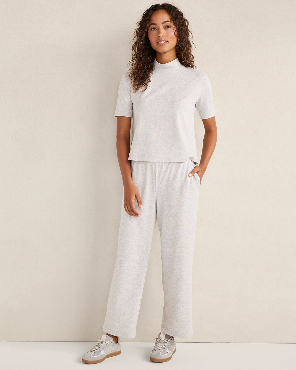 GLACIER FROST|LIGHT GREY HEATHER COZY KNIT PANTS | Talbots online