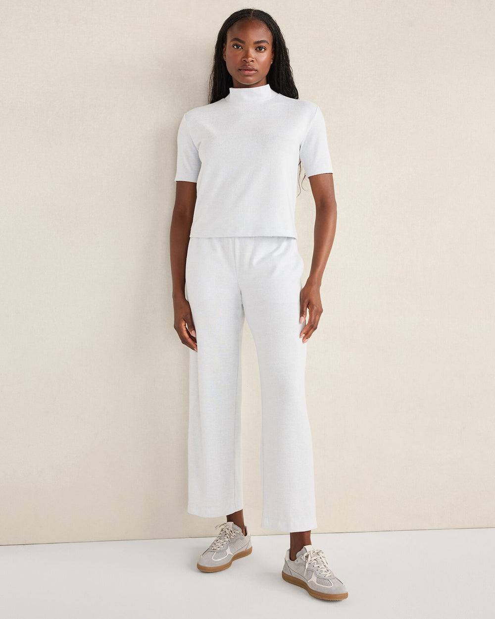 GLACIER FROST|LIGHT GREY HEATHER COZY KNIT PANTS | Talbots online