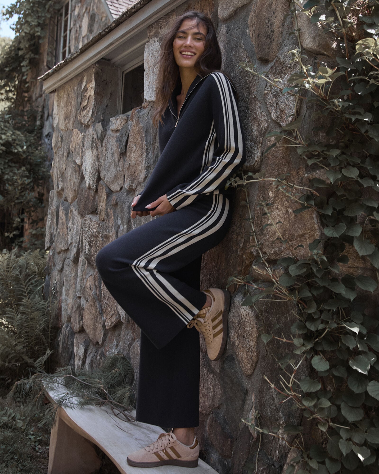 NIGHTFALL/FULL MOON SPORTY STRIPE HALF-ZIP PULLOVER | Talbots US
