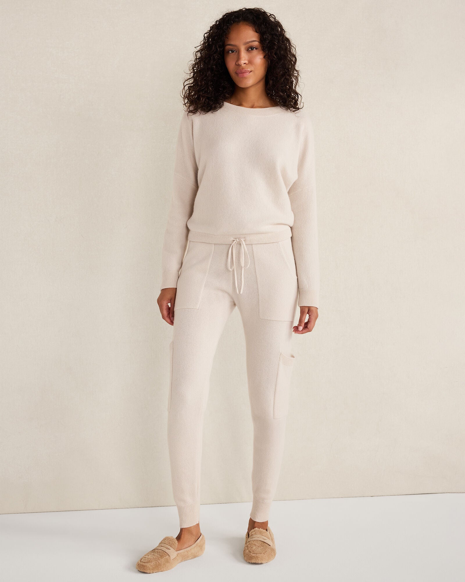 NIMBUS|STORM CLOUD CASHMERE TIE-FRONT CREWNECK SWEATER | Talbots for sale