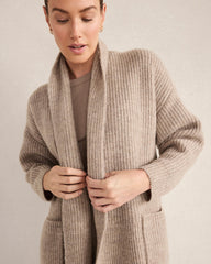 NIGHTENGALE HTHR LOFTY KNIT SHAWL COLLAR CARDIGAN | Talbots online