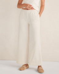 FULL MOON BRUSHED TERRY WIDE LEG PANTS | Talbots US