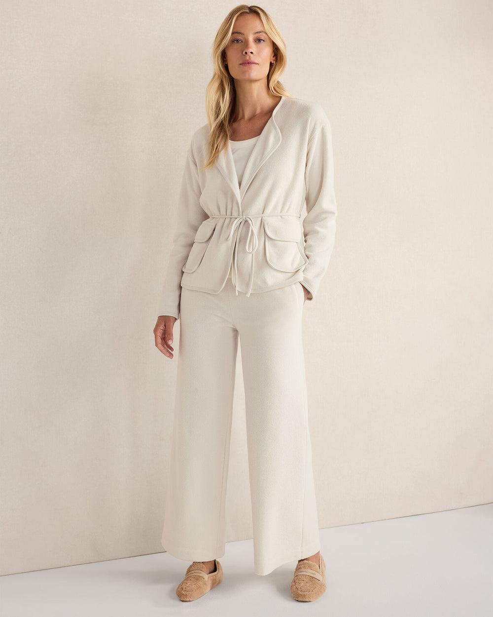 FULL MOON BRUSHED TERRY OPEN FRONT JACKET | Talbots online