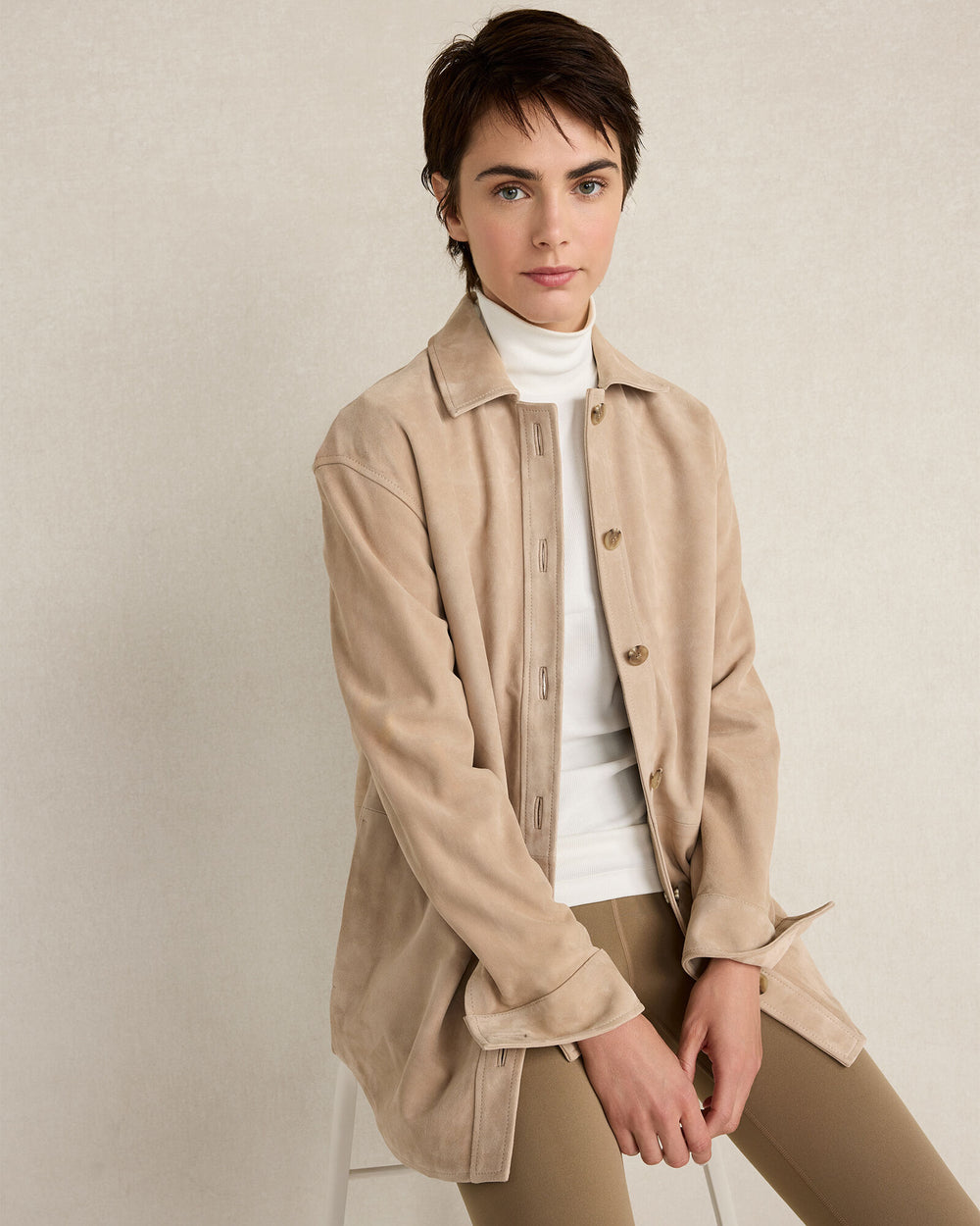 MESA SUEDE SHACKET | Talbots for sale