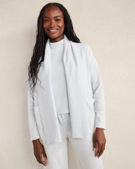 GLACIER FROST|LIGHT GREY HEATHER COZY KNIT OPEN FRONT CARDIGAN | Talbots US