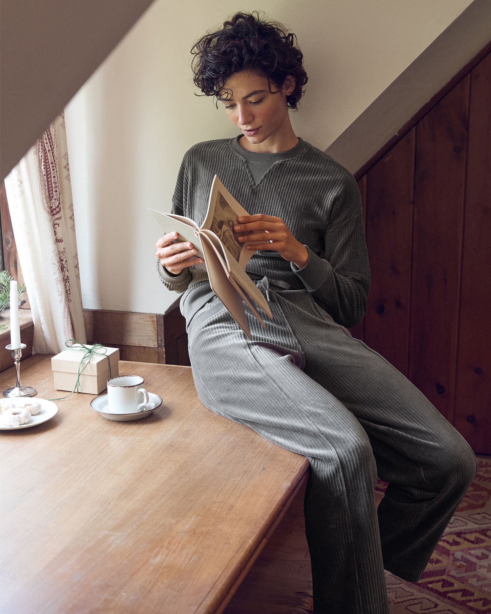 CHANTRELLE|GLACIER FROST|RAINFALL CORDED VELOUR PANTS | Talbots for sale