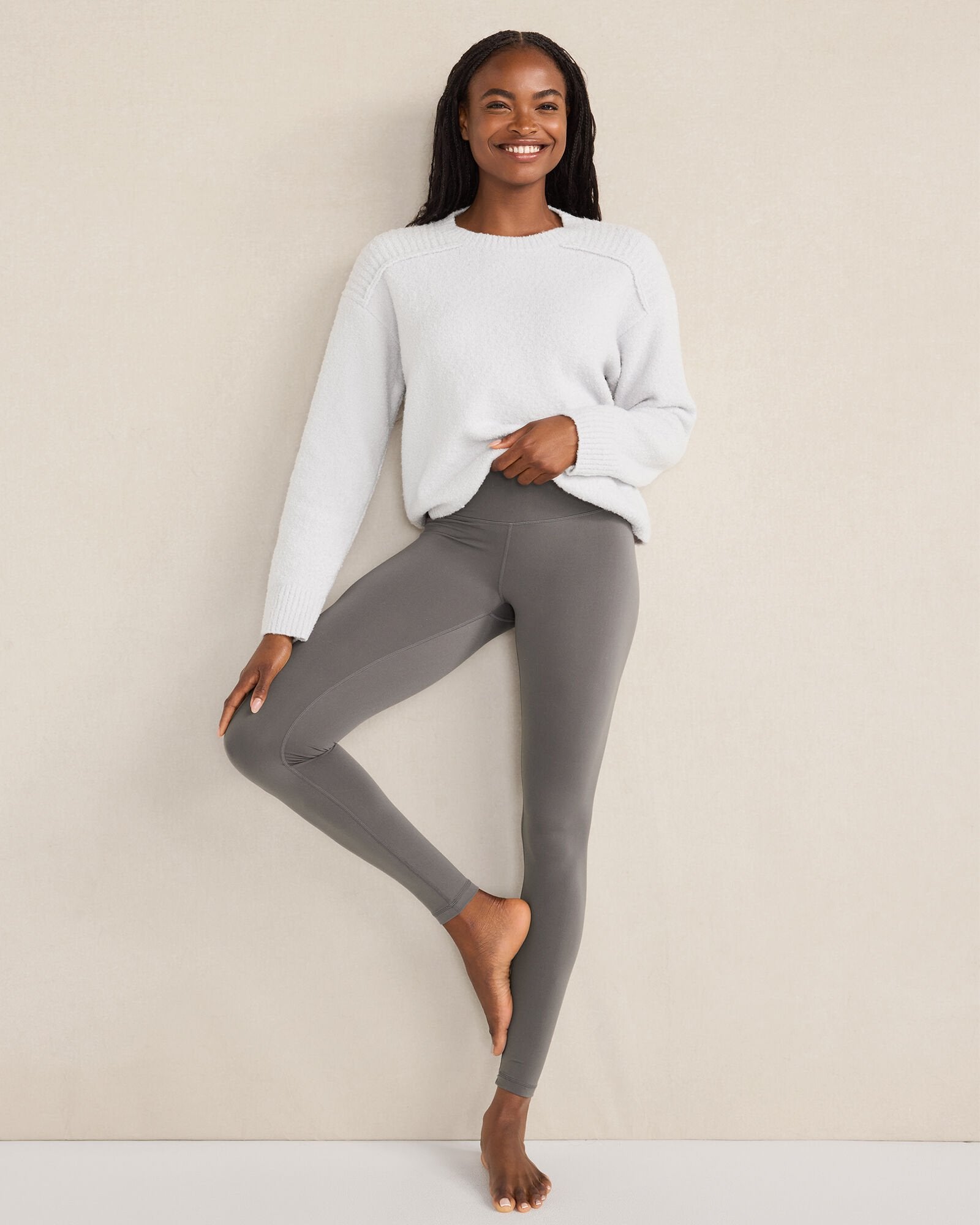 FULL MOON|GLACIER FROST BOUCLE CREWNECK SWEATER | Talbots sale