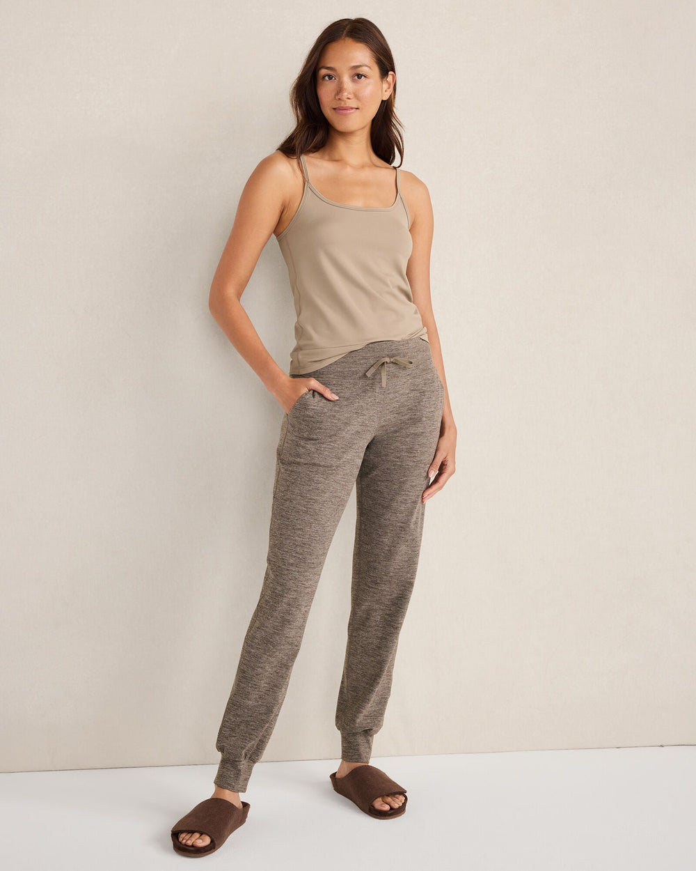 TRUFFLE HEATHER BALANCE HEATHER DRAWSTRING JOGGERS | Talbots for sale