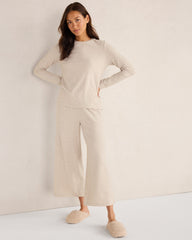 FROST HTHR|GLACIER FROST|OYSTER SHELL HTHR COTTON MODAL BRUSHED JERSEY CREWNECK | Talbots online