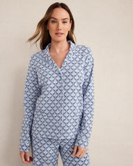 GLACIER FROST SEASHELL ORGANIC COTTON JERSEY SEASHELL SLEEP SET | Talbots for sale