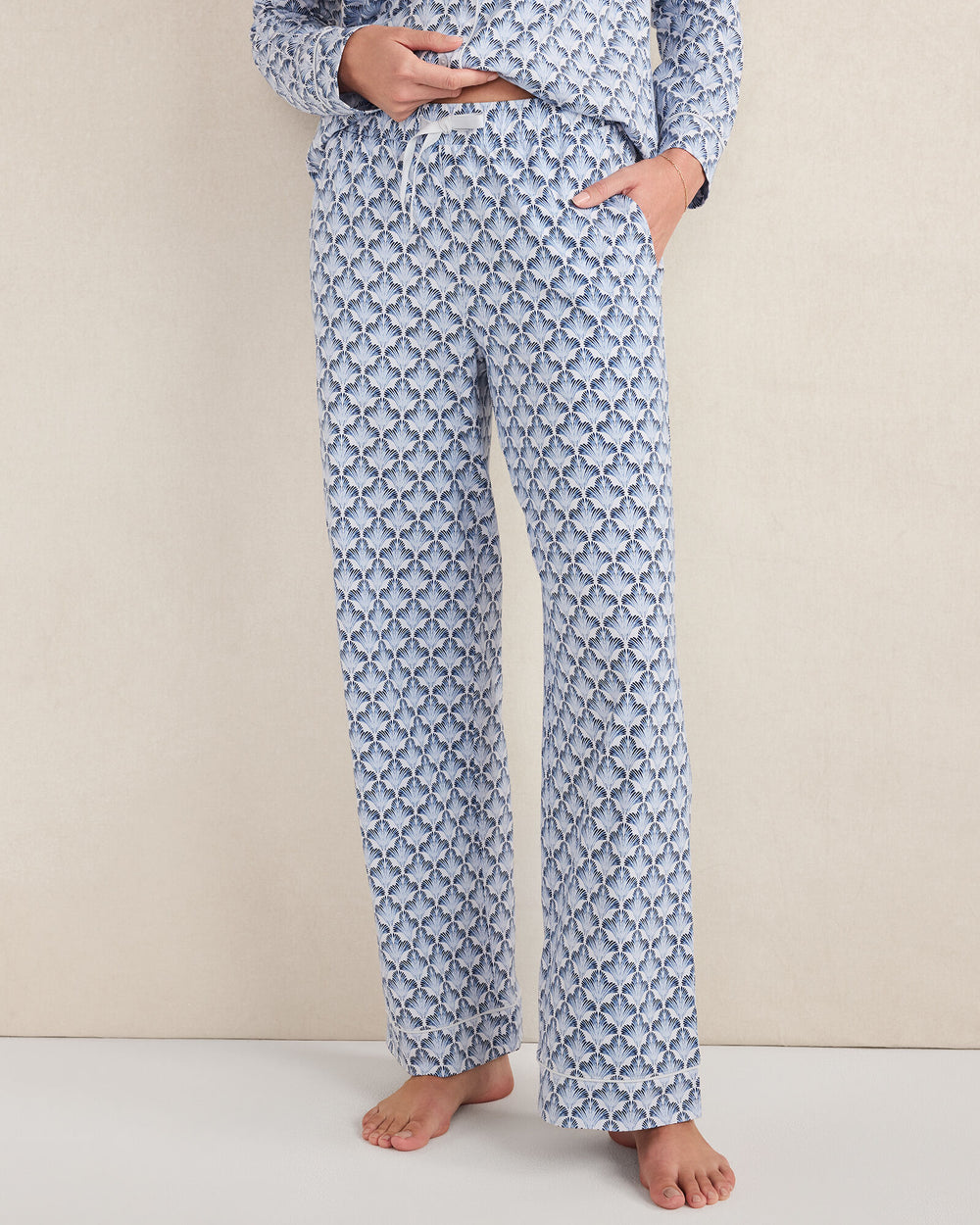 GLACIER FROST SEASHELL ORGANIC COTTON JERSEY SEASHELL SLEEP SET | Talbots for sale