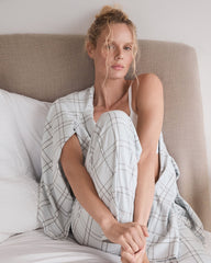 GLACIER FROST WINDOWPANE LIGHTWEIGHT FLANNEL WINDOWPANE PAJAMA PANTS | Talbots sale