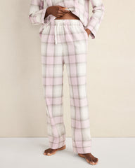 LILAC FROST FIREPLACE PLD LIGHTWEIGHT FLANNEL FROSTED PLAID PAJAMA PANTS | Talbots outlet