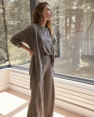 PURE TAUPE HTHR|SLATE BROWN RELAXED JERSEY TEE | Talbots US