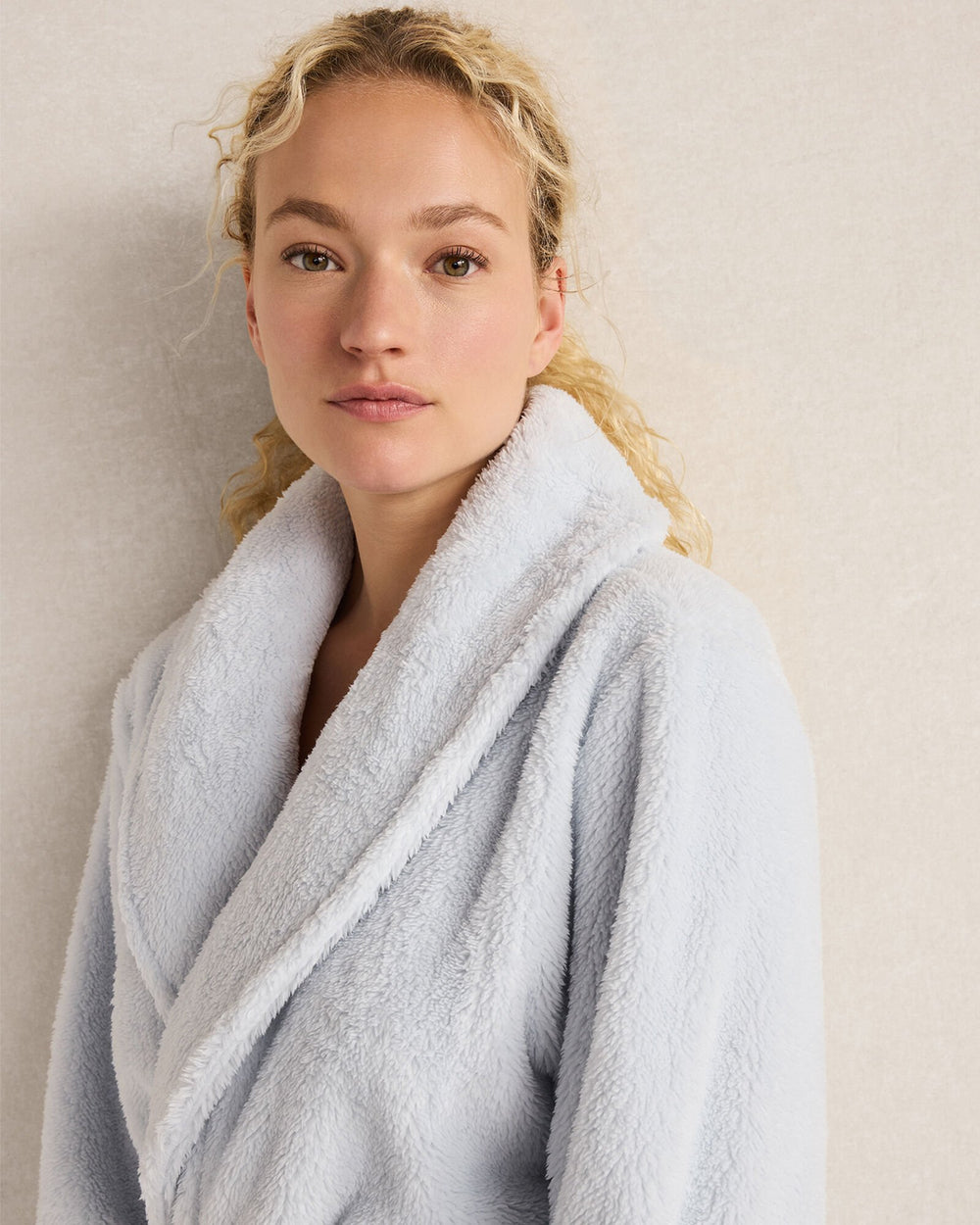 GLACIER FROST|IVORY|SALTY GREEN PLUSH ROBE | Talbots discount