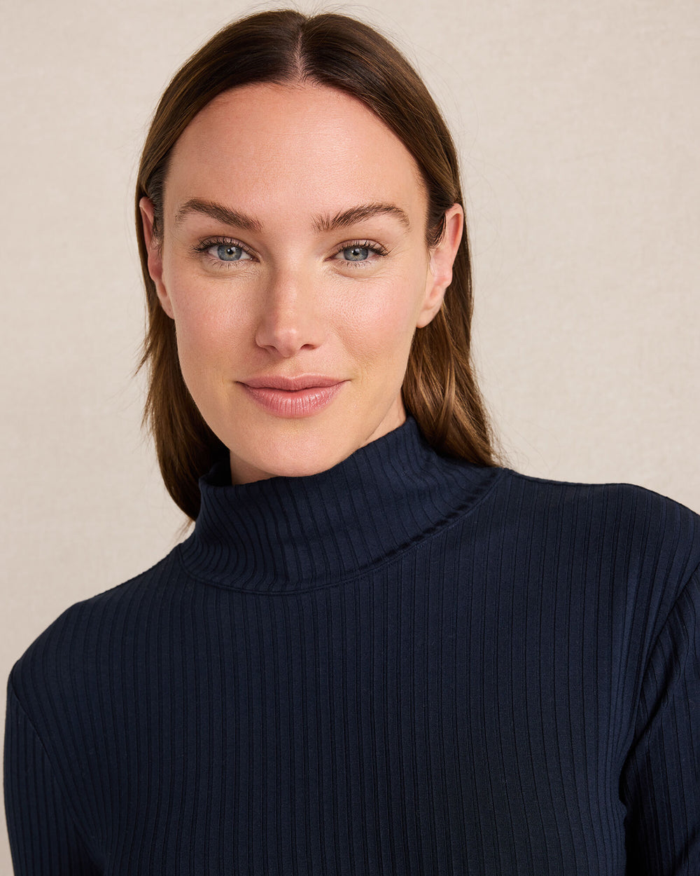 NIGHTENGALE|NIGHTFALL|IVORY DRAPEY RIB KNIT TURTLENECK | Talbots near me