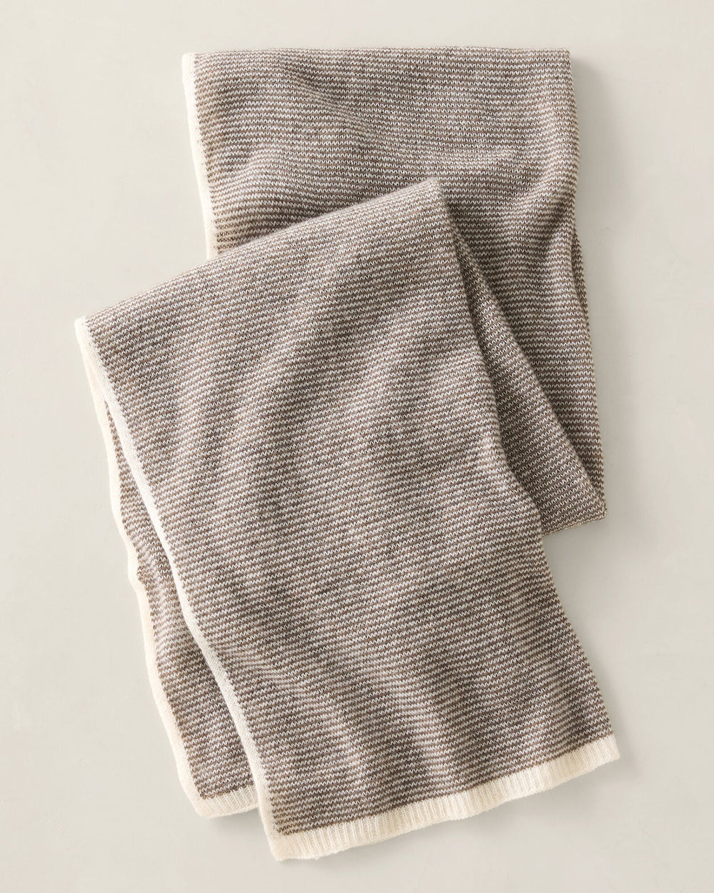 BURNT TOFFEE HTHR/CREAM|LT SLATE HTHR/CREAM FEATHERWEIGHT CASHMERE STRIPED SCARF | Talbots discount