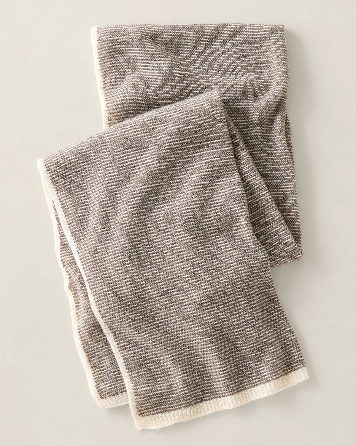 BURNT TOFFEE HTHR/CREAM|LT SLATE HTHR/CREAM FEATHERWEIGHT CASHMERE STRIPED SCARF | Talbots discount