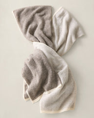 BURNT TOFFEE HTHR/CREAM|LT SLATE HTHR/CREAM FEATHERWEIGHT CASHMERE STRIPED SCARF | Talbots on sale